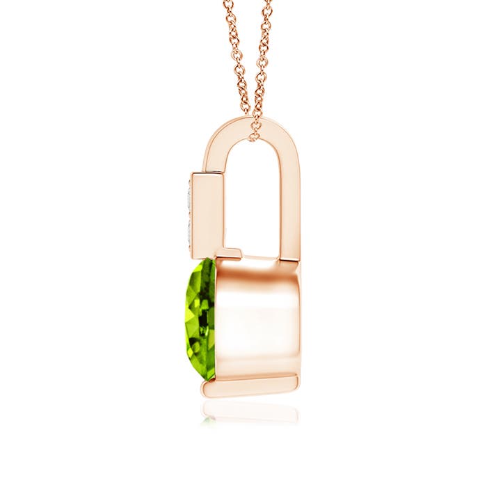 AAAA - Peridot / 0.56 CT / 14 KT Rose Gold