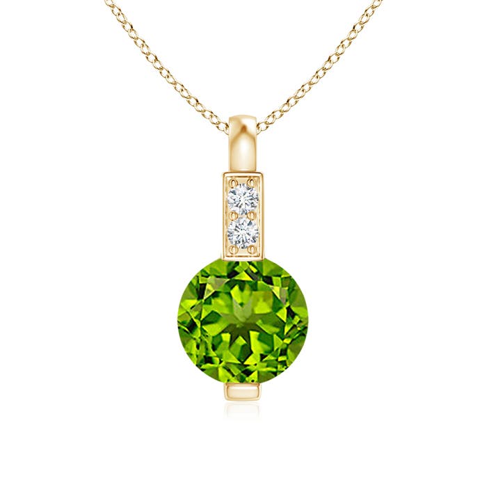 AAAA - Peridot / 0.56 CT / 14 KT Yellow Gold