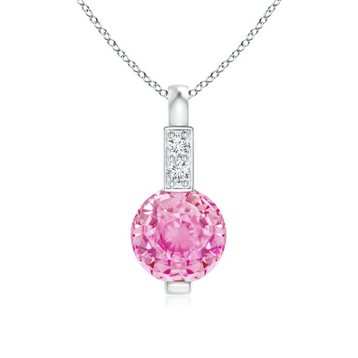 A - Pink Sapphire / 0.61 CT / 14 KT White Gold