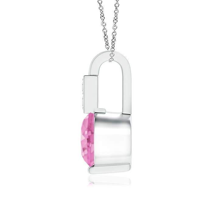 A - Pink Sapphire / 0.61 CT / 14 KT White Gold