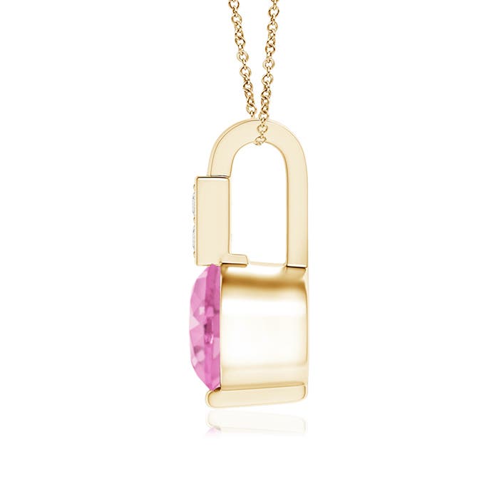 A - Pink Sapphire / 0.61 CT / 14 KT Yellow Gold