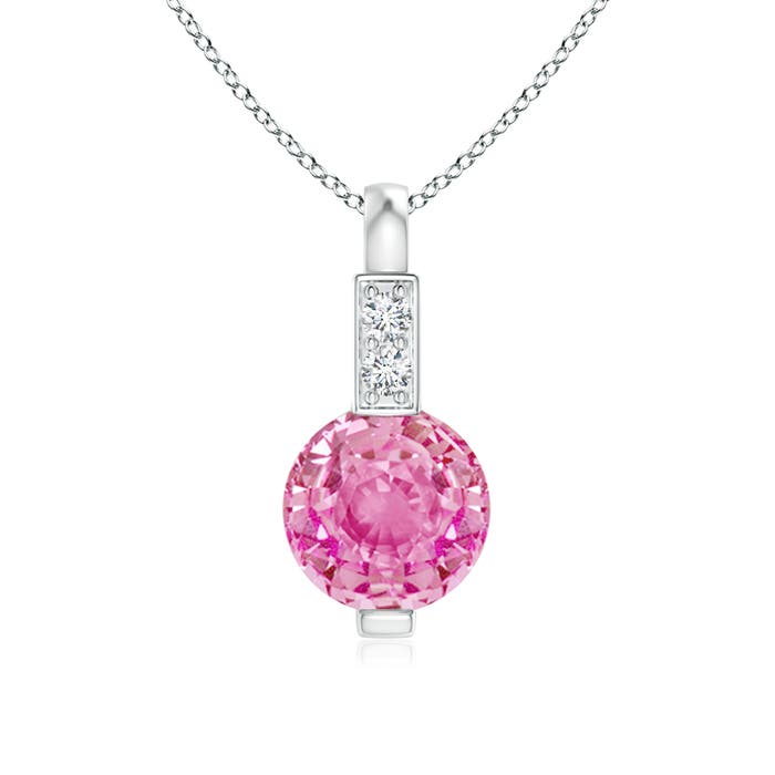 AA - Pink Sapphire / 0.61 CT / 14 KT White Gold