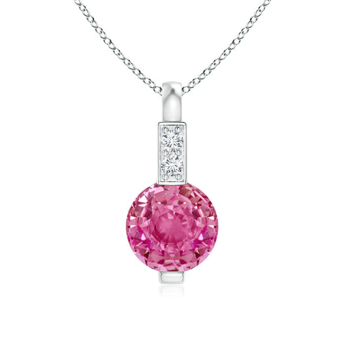 AAA - Pink Sapphire / 0.61 CT / 14 KT White Gold