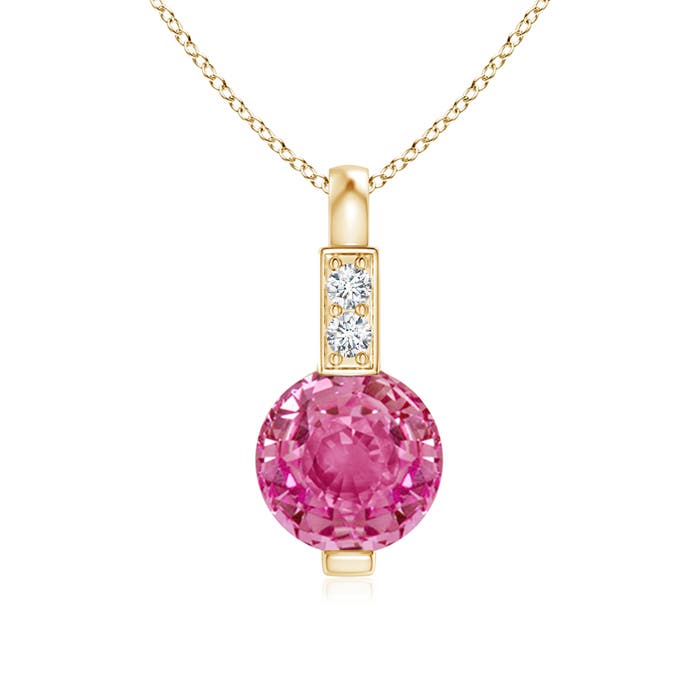 AAA - Pink Sapphire / 0.61 CT / 14 KT Yellow Gold