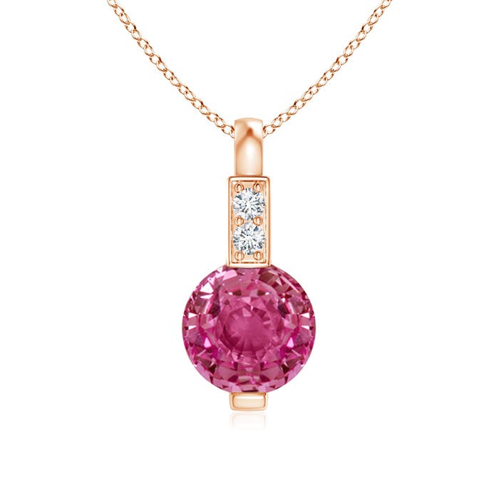 AAAA - Pink Sapphire / 0.61 CT / 14 KT Rose Gold