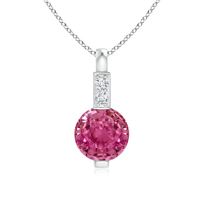 AAAA - Pink Sapphire / 0.61 CT / 14 KT White Gold