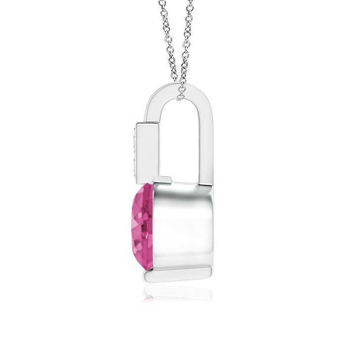 AAAA - Pink Sapphire / 0.61 CT / 14 KT White Gold