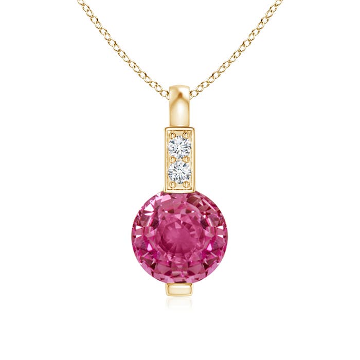 AAAA - Pink Sapphire / 0.61 CT / 14 KT Yellow Gold