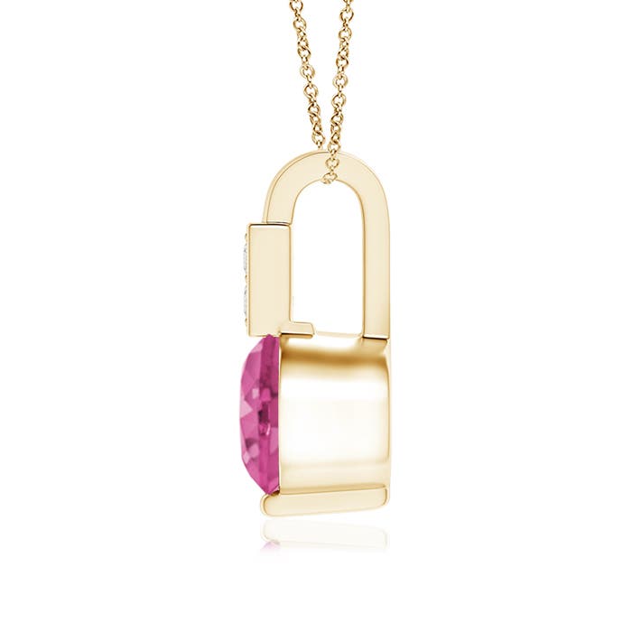 AAAA - Pink Sapphire / 0.61 CT / 14 KT Yellow Gold