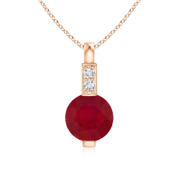 AA - Ruby / 0.61 CT / 14 KT Rose Gold