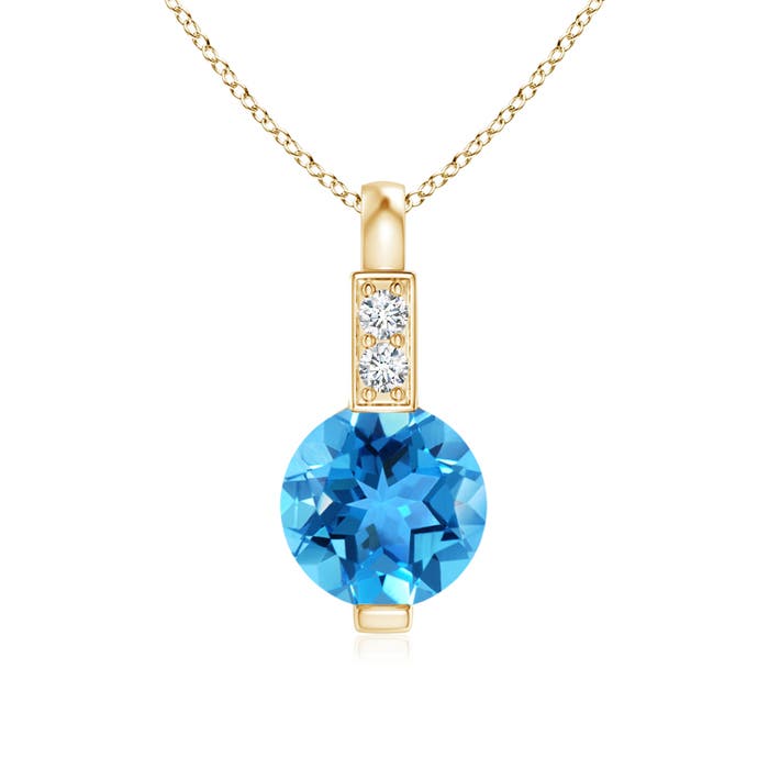 AAA - Swiss Blue Topaz / 0.61 CT / 14 KT Yellow Gold