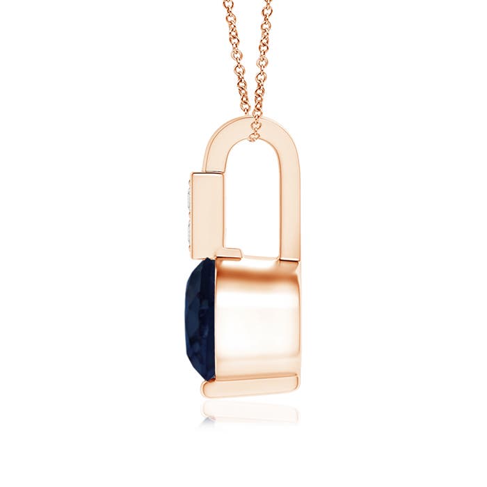 A - Blue Sapphire / 0.61 CT / 14 KT Rose Gold