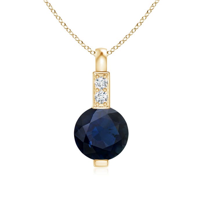 A - Blue Sapphire / 0.61 CT / 14 KT Yellow Gold