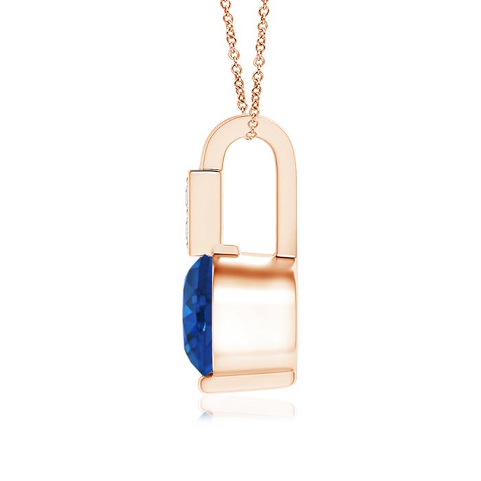 AAA - Blue Sapphire / 0.61 CT / 14 KT Rose Gold