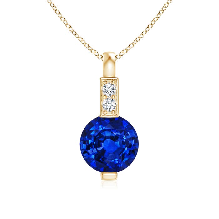 AAAA - Blue Sapphire / 0.61 CT / 14 KT Yellow Gold