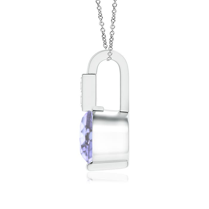 A - Tanzanite / 0.51 CT / 14 KT White Gold