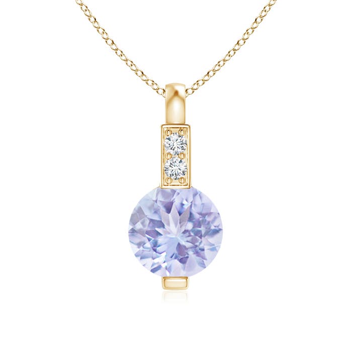 A - Tanzanite / 0.51 CT / 14 KT Yellow Gold