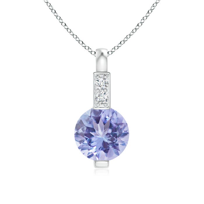 AA - Tanzanite / 0.51 CT / 14 KT White Gold