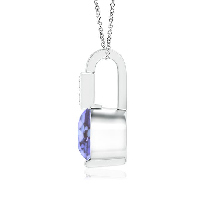 AA - Tanzanite / 0.51 CT / 14 KT White Gold