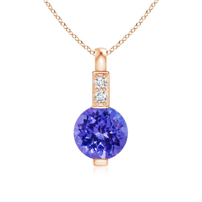 AAAA - Tanzanite / 0.51 CT / 14 KT Rose Gold