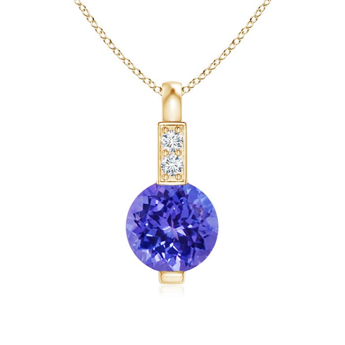 AAAA - Tanzanite / 0.51 CT / 14 KT Yellow Gold