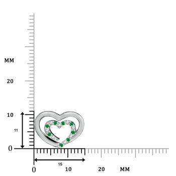 AA - Emerald / 0.14 CT / 14 KT White Gold