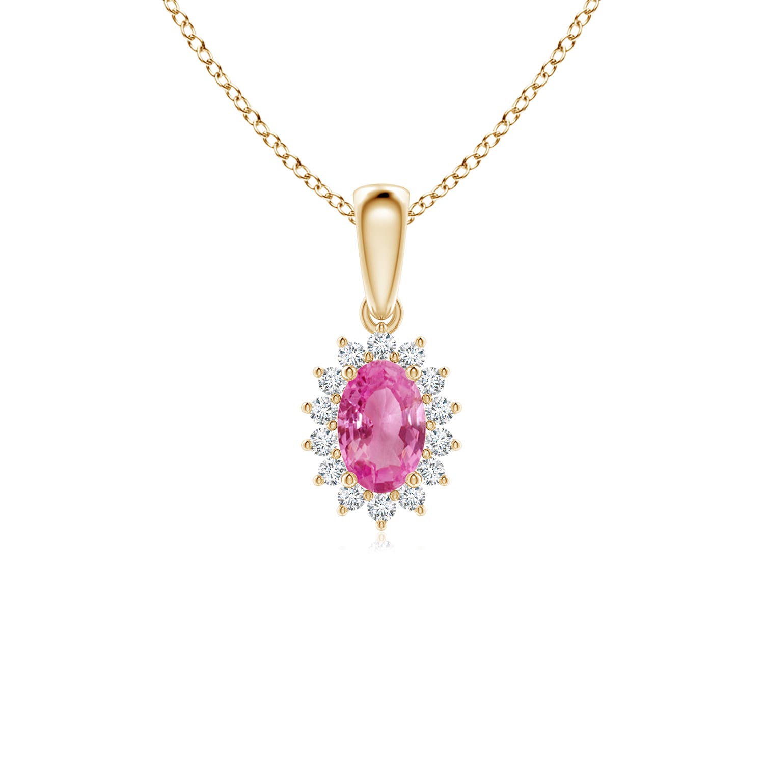 AAA - Pink Sapphire / 0.69 CT / 14 KT Yellow Gold