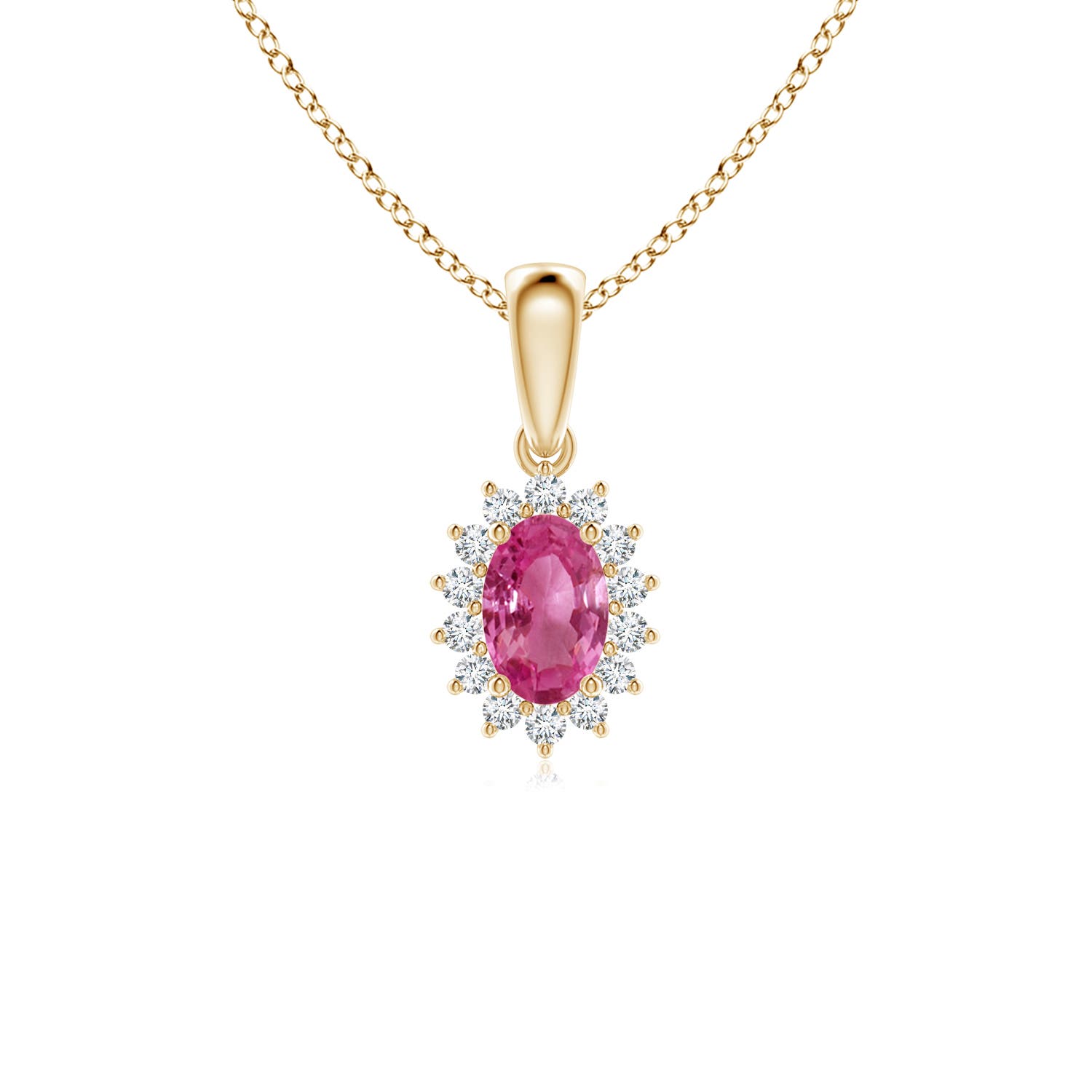 AAAA - Pink Sapphire / 0.69 CT / 14 KT Yellow Gold