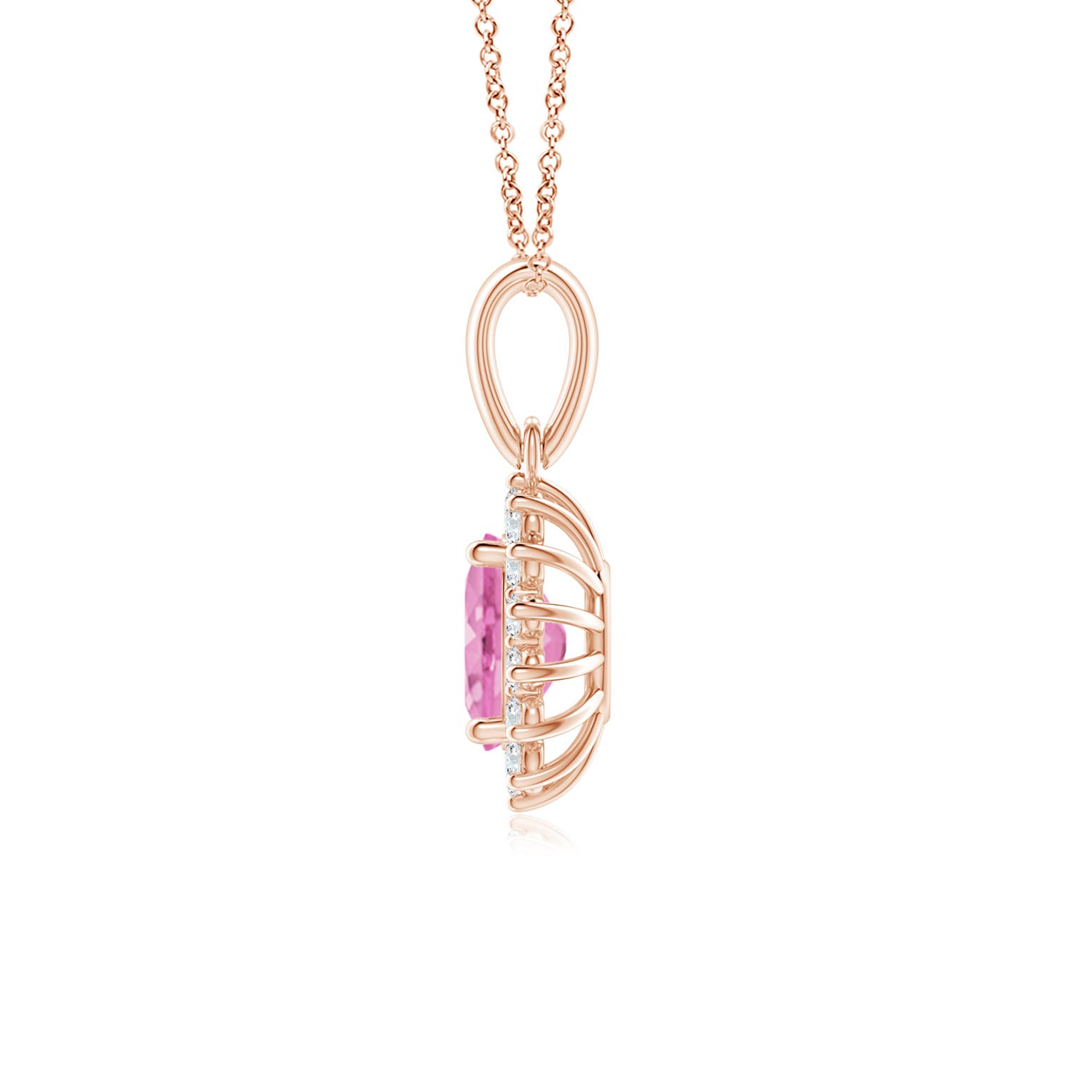 A - Pink Sapphire / 1.05 CT / 14 KT Rose Gold