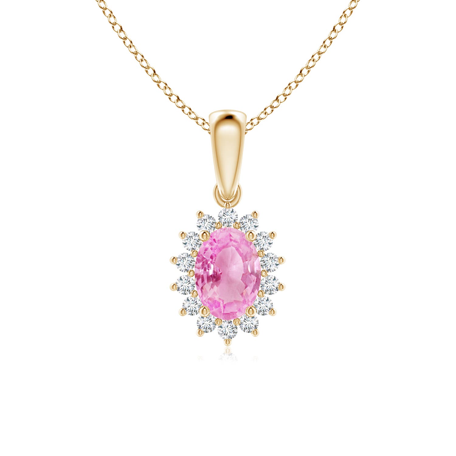 A - Pink Sapphire / 1.05 CT / 14 KT Yellow Gold