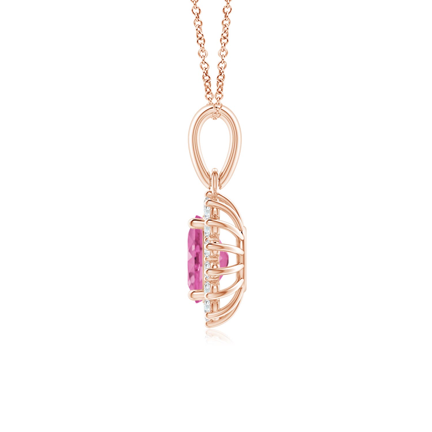 AA - Pink Sapphire / 1.05 CT / 14 KT Rose Gold