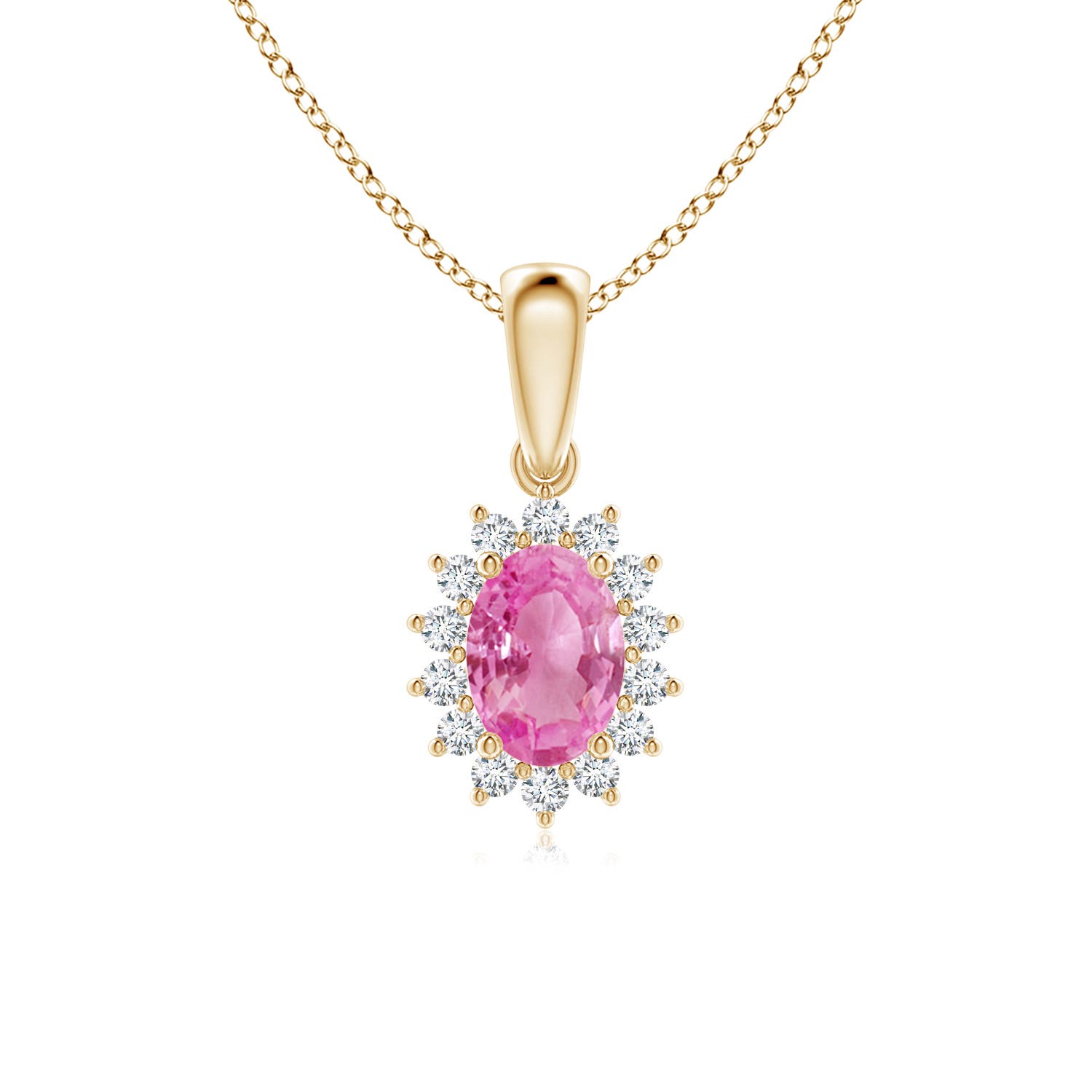 AA - Pink Sapphire / 1.05 CT / 14 KT Yellow Gold