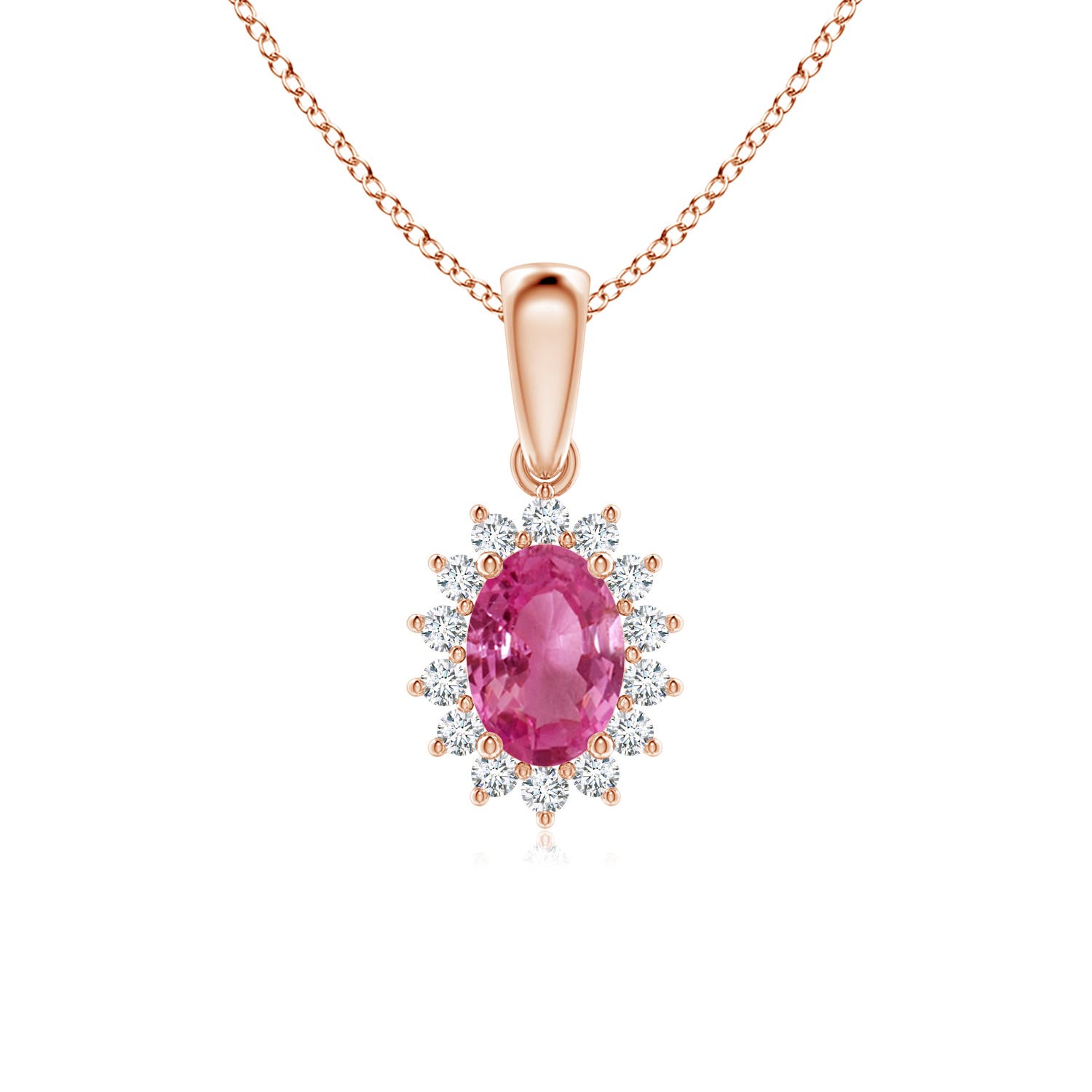 AAAA - Pink Sapphire / 1.05 CT / 14 KT Rose Gold