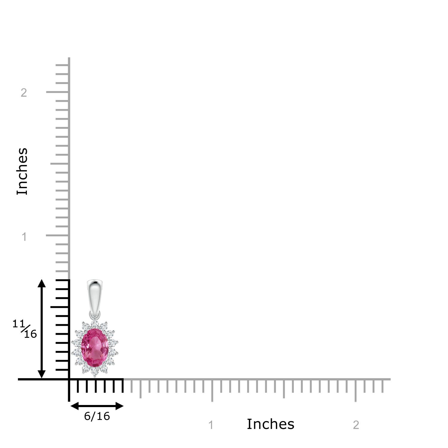 AAAA - Pink Sapphire / 1.05 CT / 14 KT White Gold