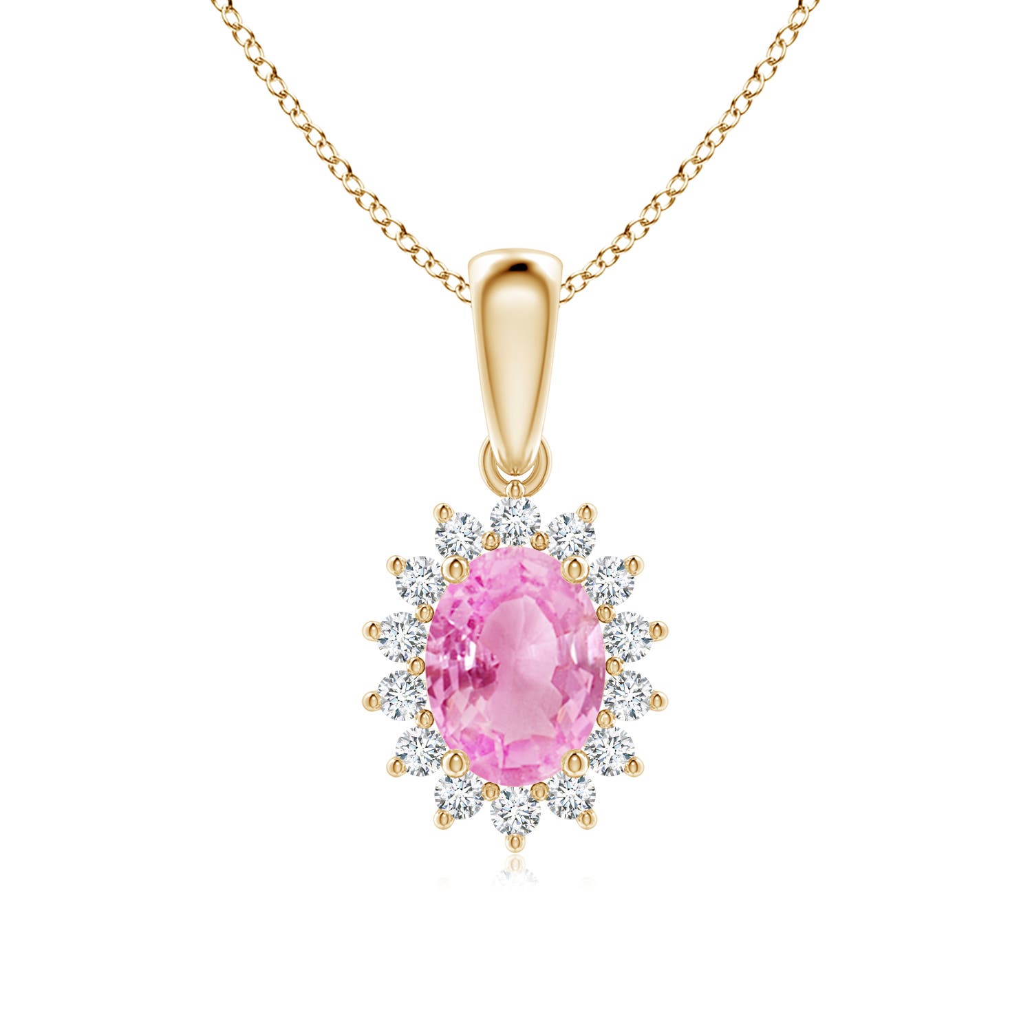 A - Pink Sapphire / 1.74 CT / 14 KT Yellow Gold