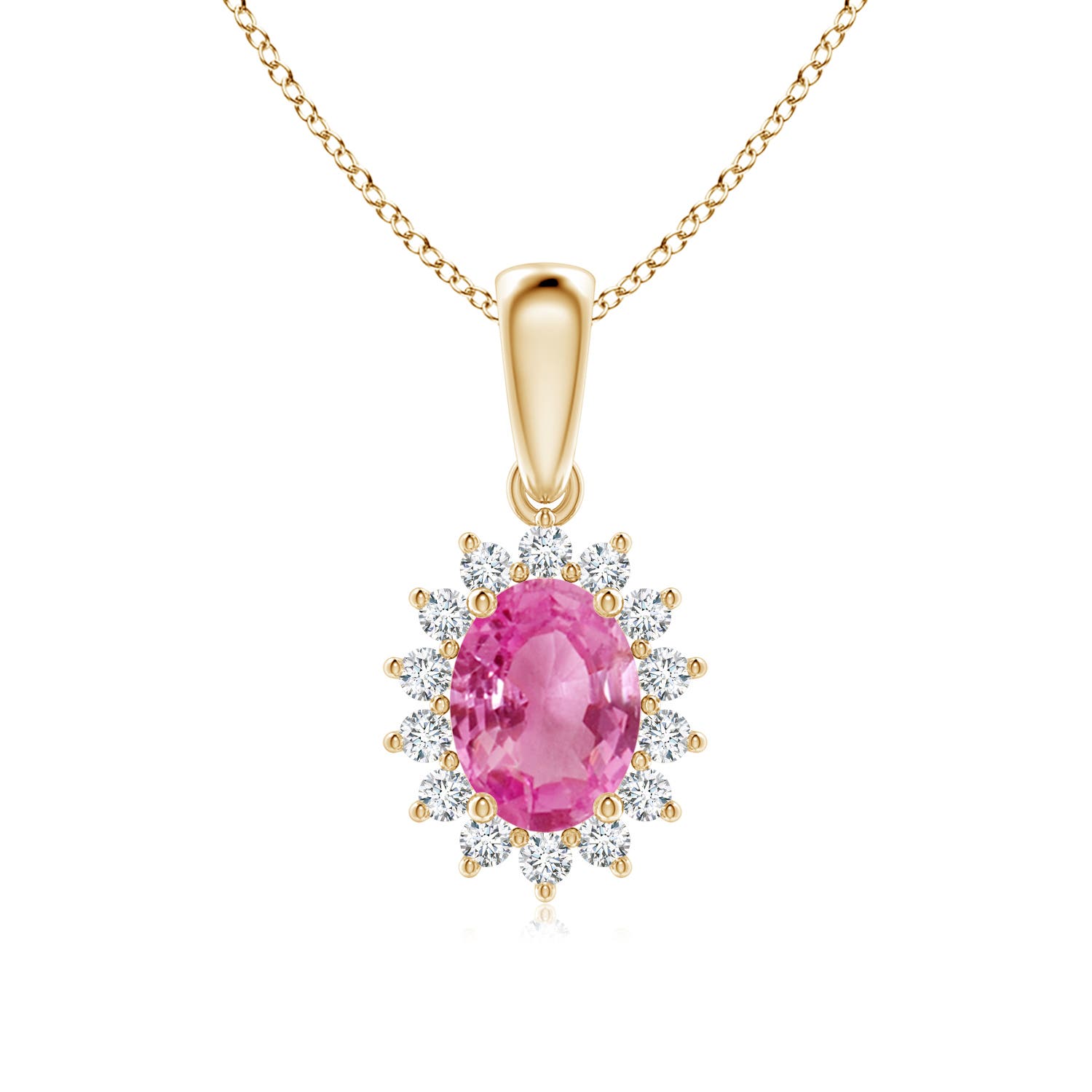 AAA - Pink Sapphire / 1.74 CT / 14 KT Yellow Gold