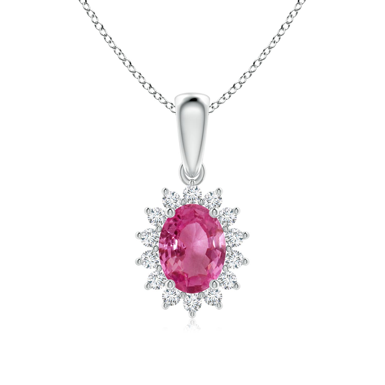 AAAA - Pink Sapphire / 1.74 CT / 14 KT White Gold