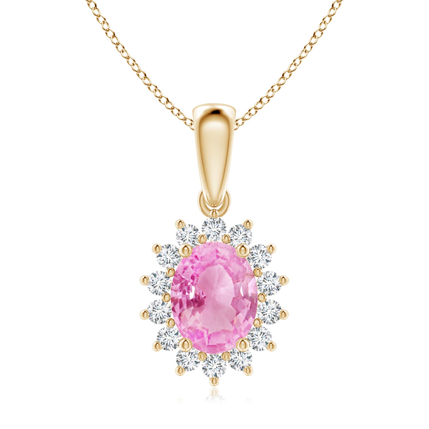 A - Pink Sapphire / 2.39 CT / 14 KT Yellow Gold