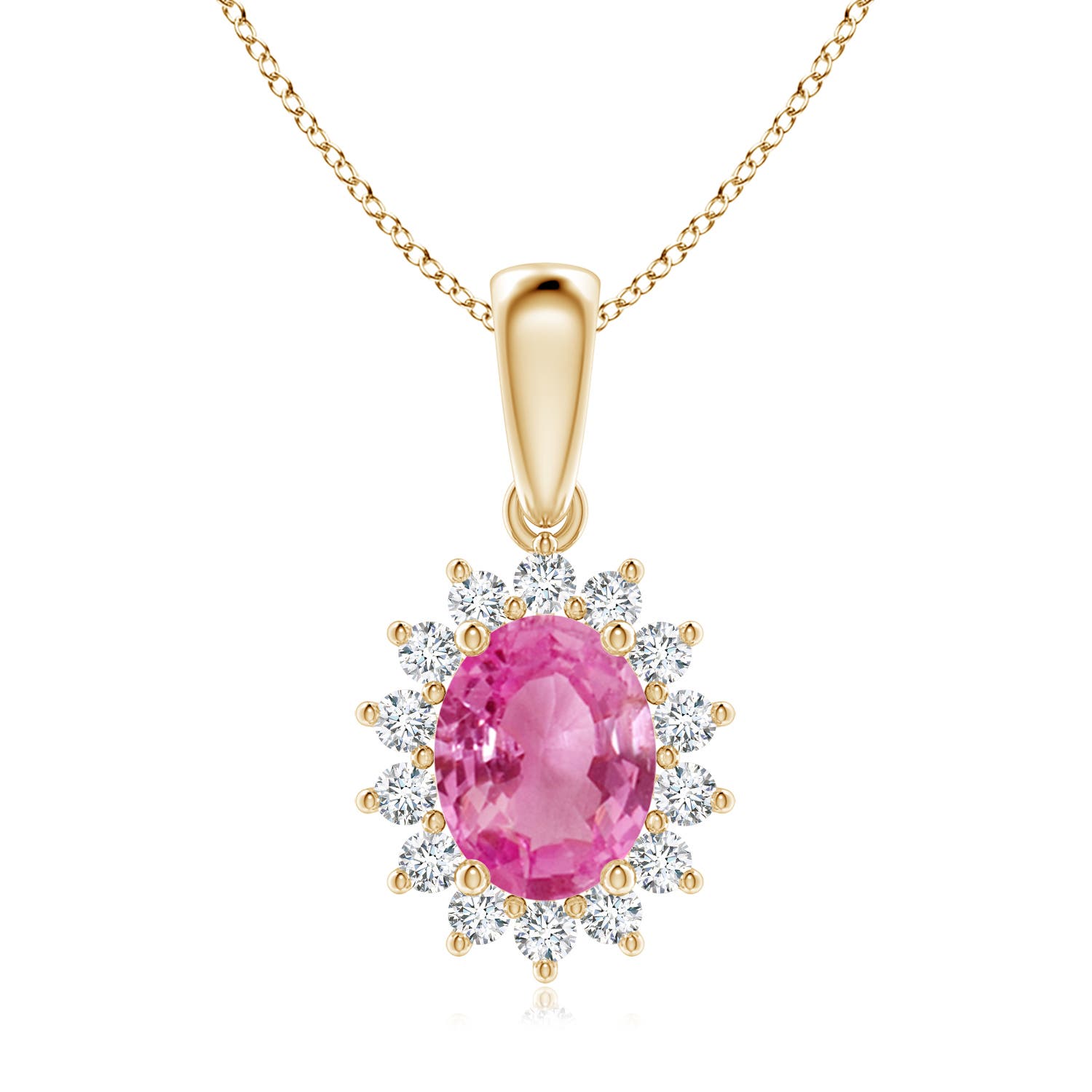 AAA - Pink Sapphire / 2.39 CT / 14 KT Yellow Gold