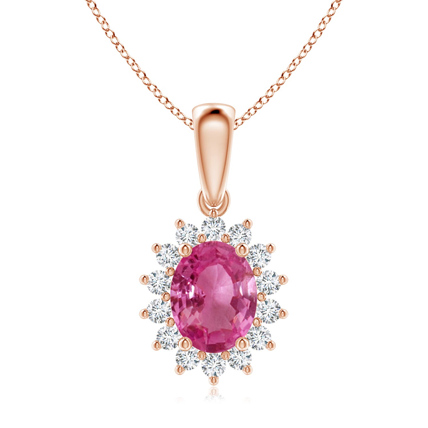 AAAA - Pink Sapphire / 2.39 CT / 14 KT Rose Gold