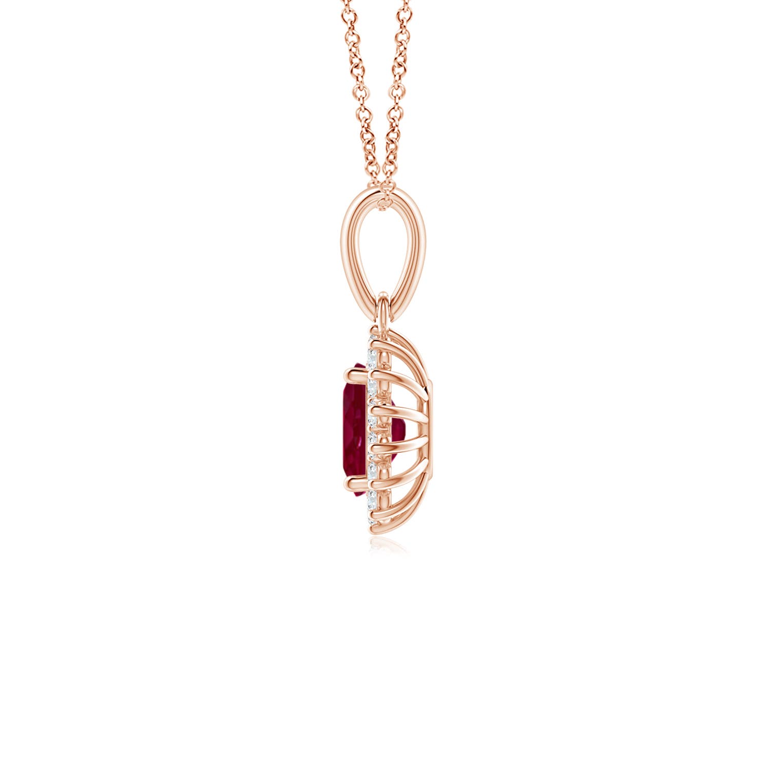 A - Ruby / 0.74 CT / 14 KT Rose Gold