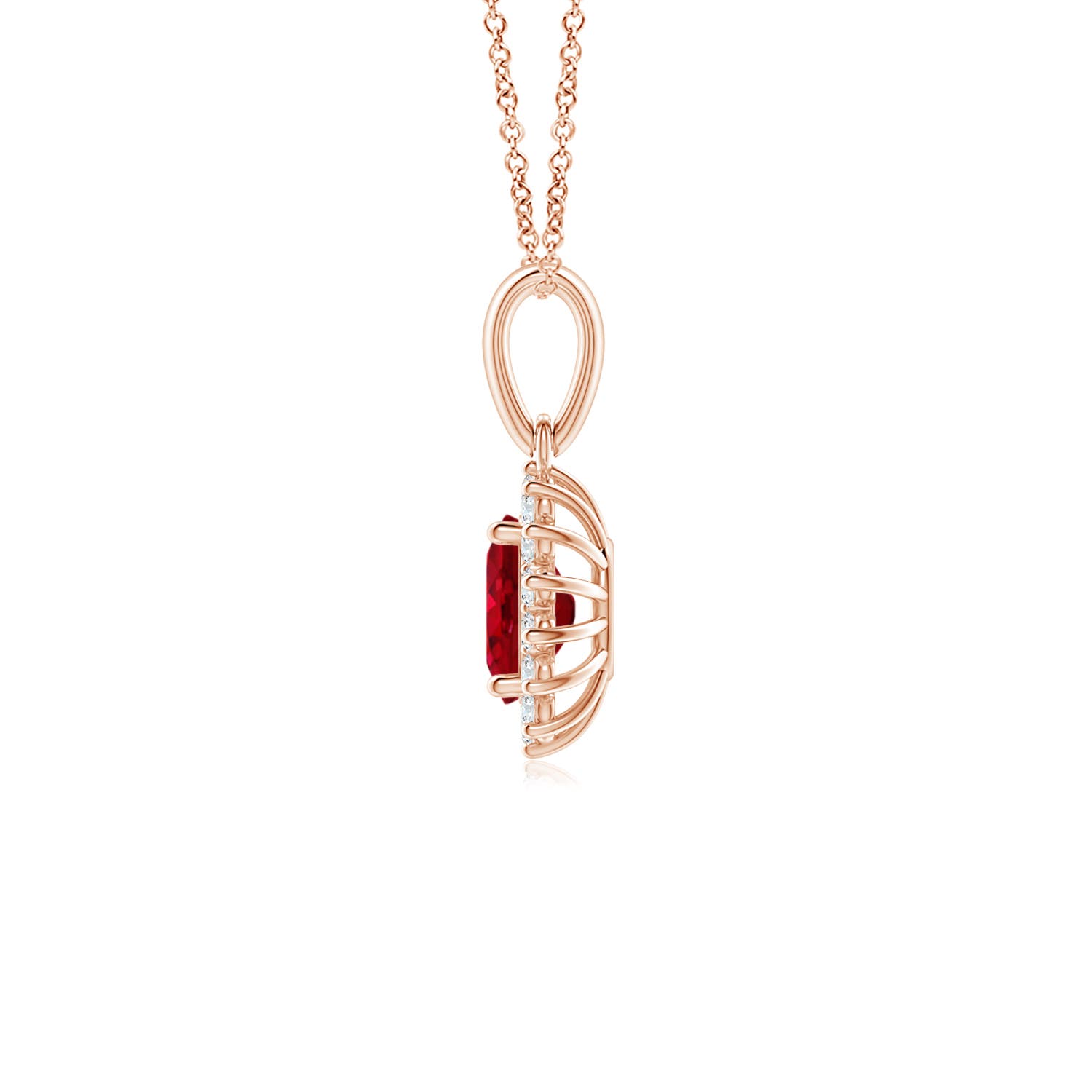 AAA - Ruby / 0.74 CT / 14 KT Rose Gold