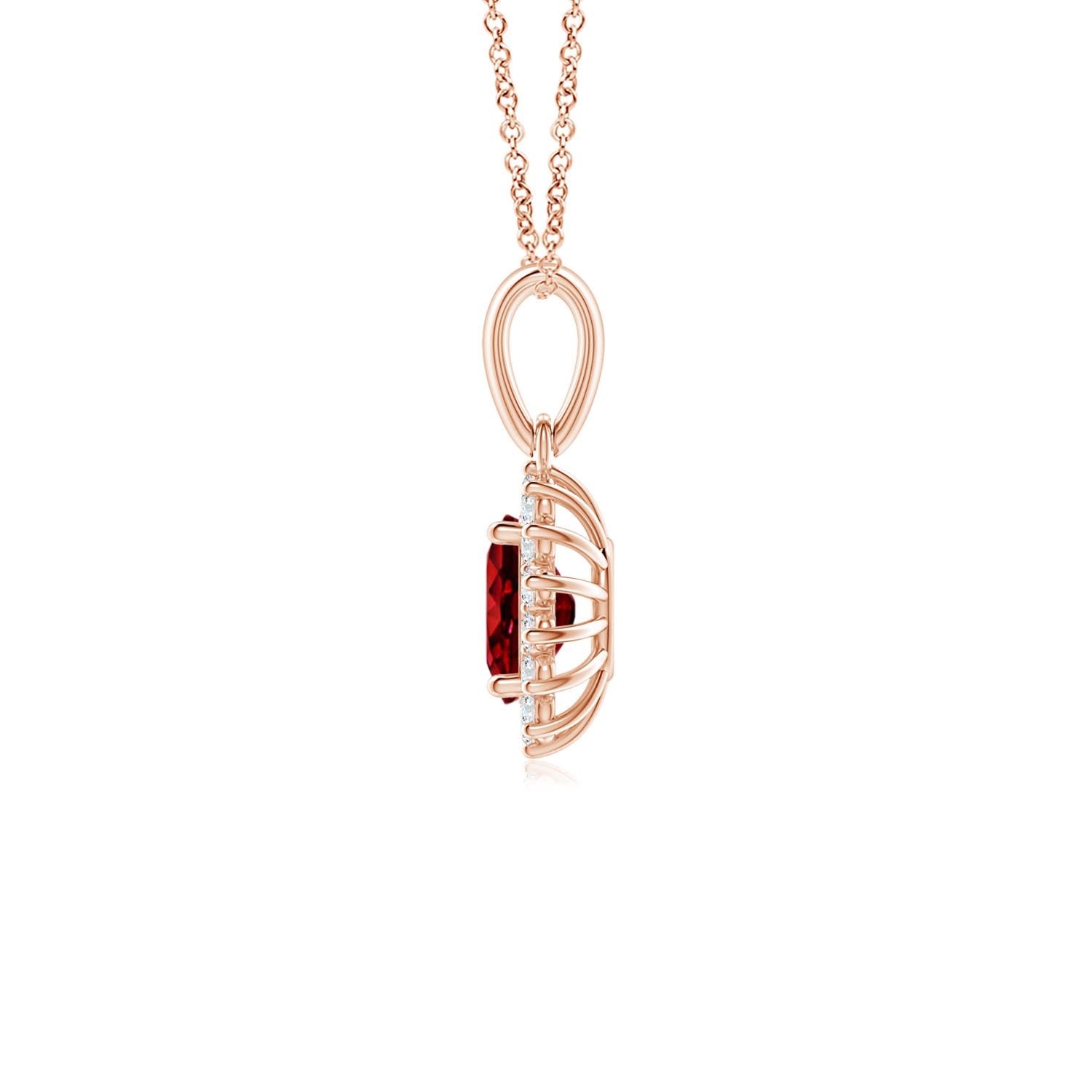 AAAA - Ruby / 0.74 CT / 14 KT Rose Gold