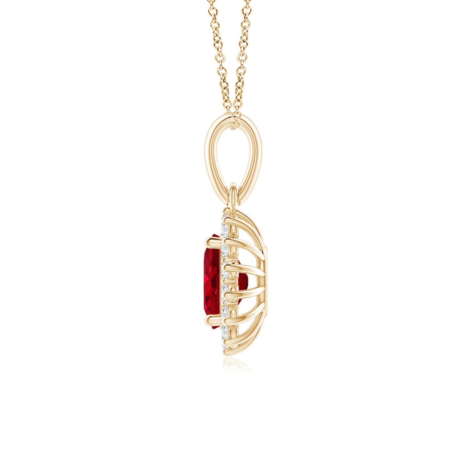 AAA - Ruby / 1.2 CT / 14 KT Yellow Gold