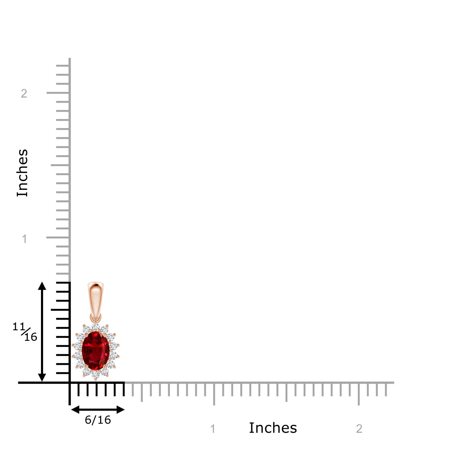 AAAA - Ruby / 1.2 CT / 14 KT Rose Gold