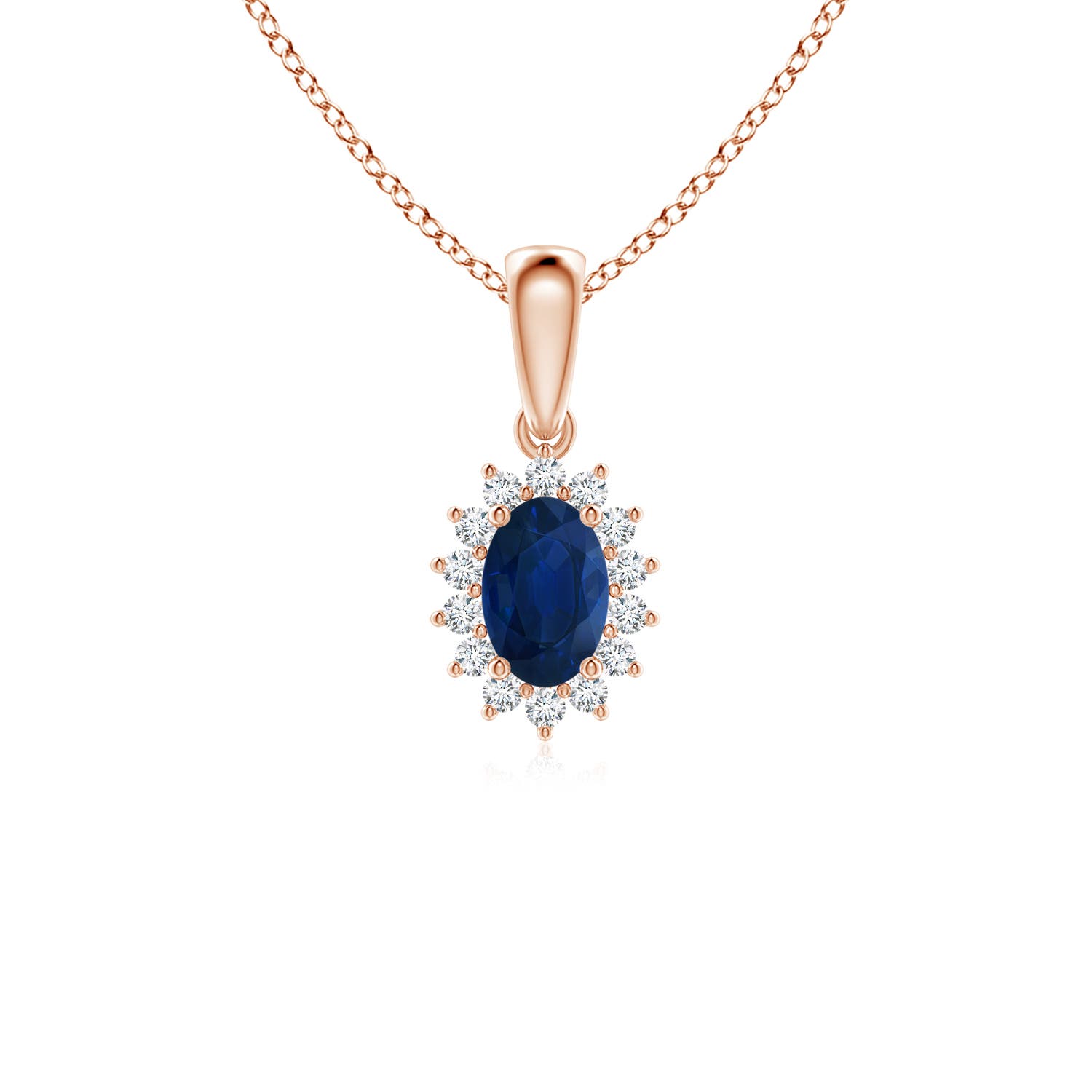 AA - Blue Sapphire / 0.74 CT / 14 KT Rose Gold