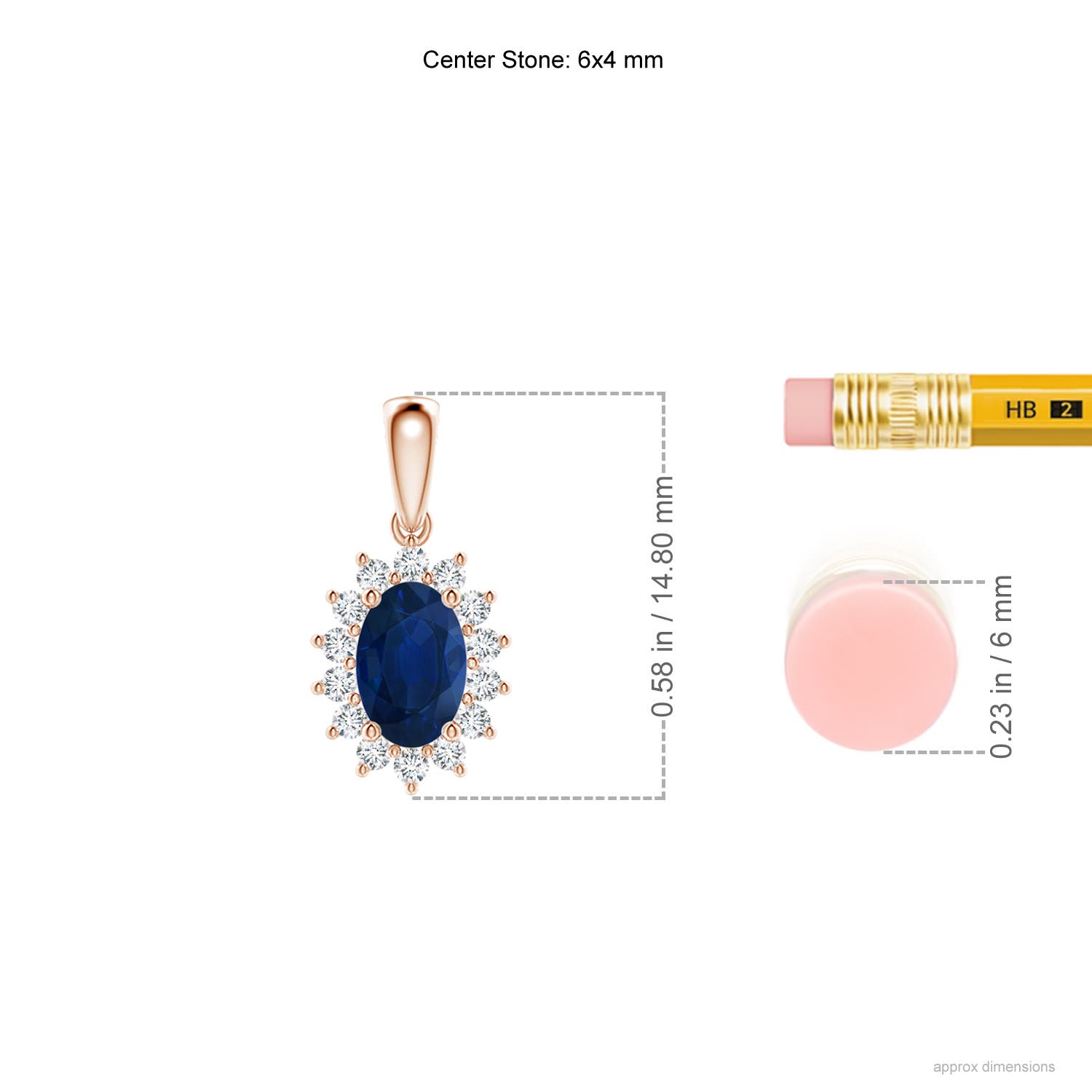 AA - Blue Sapphire / 0.74 CT / 14 KT Rose Gold