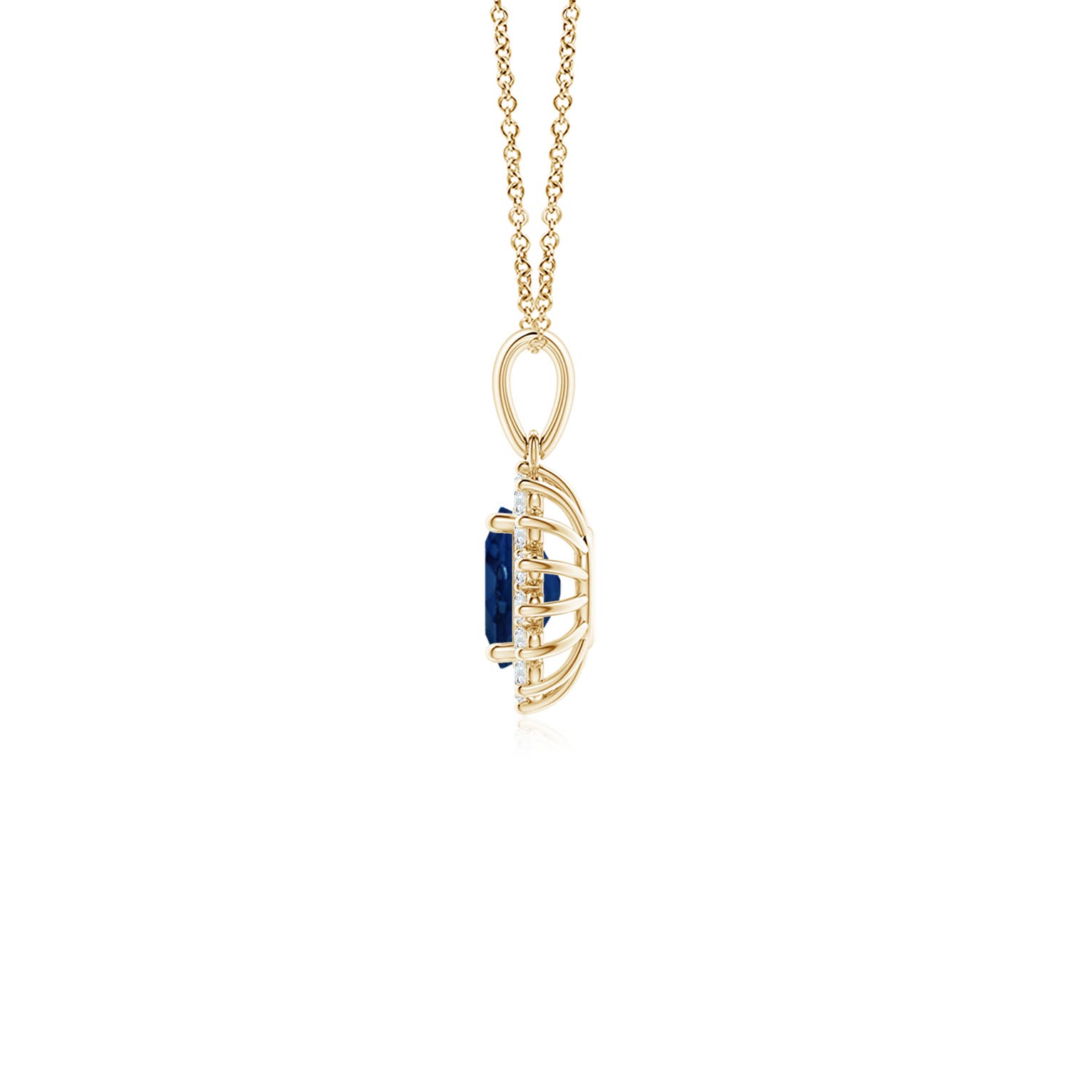 AA - Blue Sapphire / 0.74 CT / 14 KT Yellow Gold