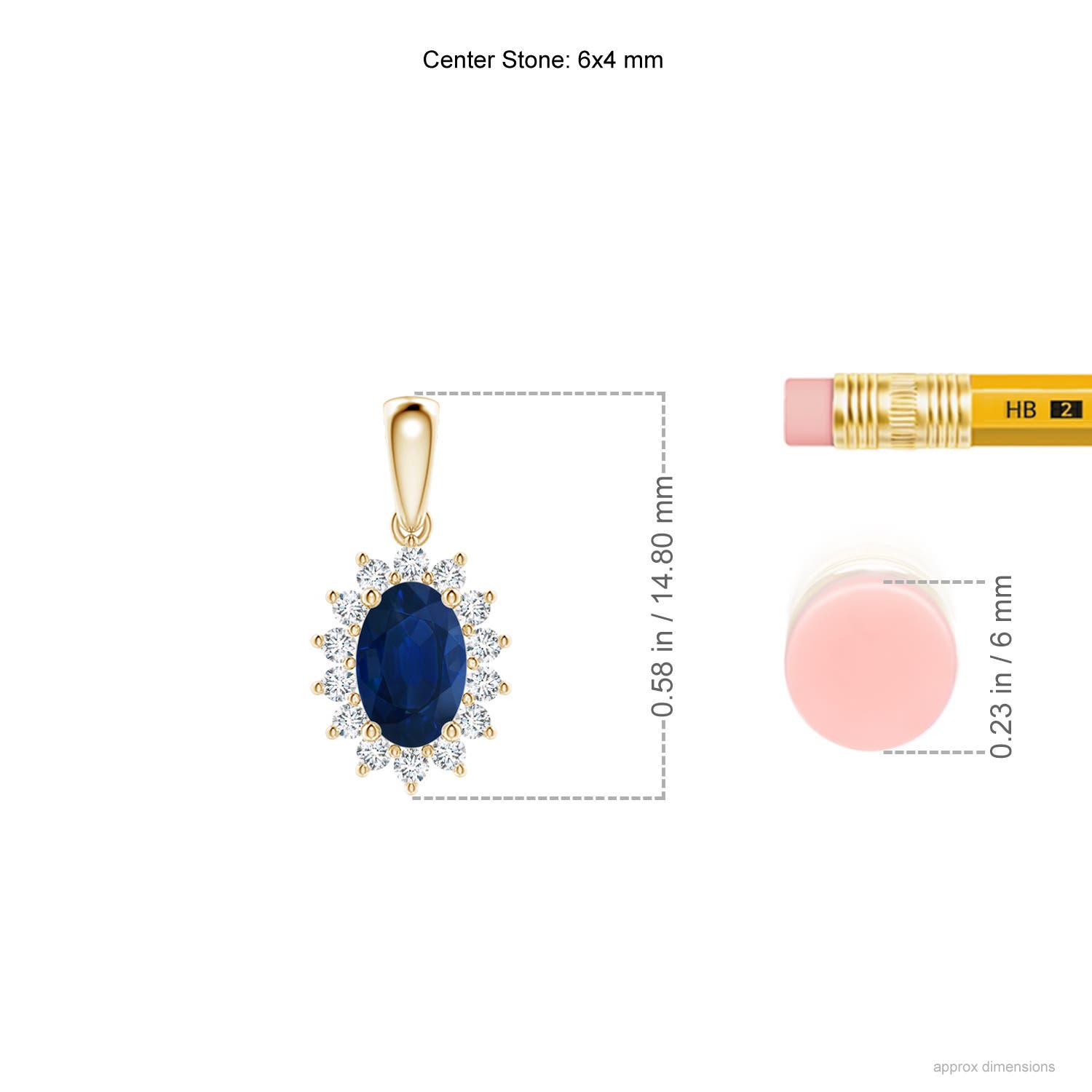 AA - Blue Sapphire / 0.74 CT / 14 KT Yellow Gold