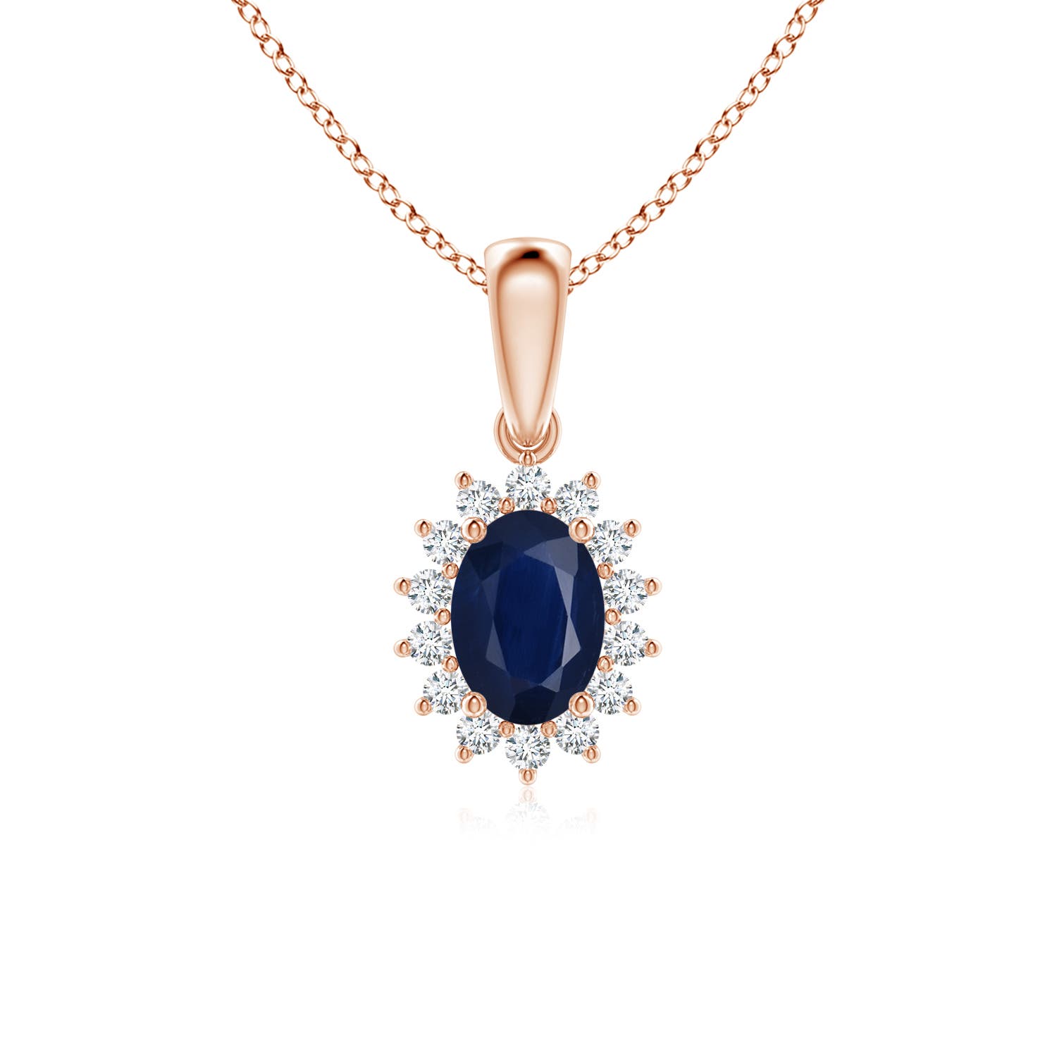 A - Blue Sapphire / 1.05 CT / 14 KT Rose Gold